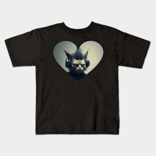 I Love DJ Kitty-Weirdo Kids T-Shirt